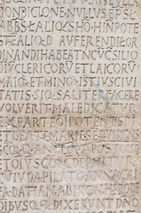 Commemorative plaque. Viterbo. Lazio. Italy.