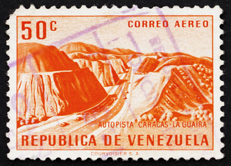 Postage stamp Venezuela 1956 Caracas – La Guaira Highway