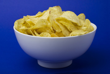 Bowl of potato chips