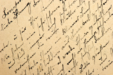 Old letter with vintage handwriting