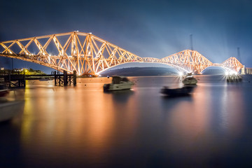 The Forth Road Bridge by night