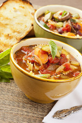 Hot Homemade Minestrone Soup