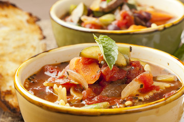 Hot Homemade Minestrone Soup