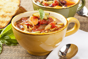 Hot Homemade Minestrone Soup