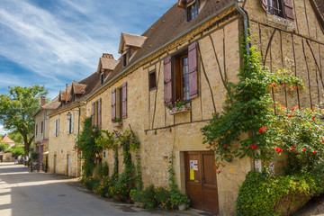 Fototapeta na wymiar Ulica Autoire piękne wioski we Francji