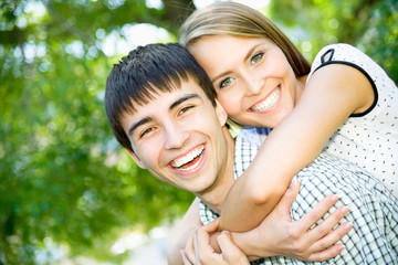 Naklejka premium Portrait of love couple