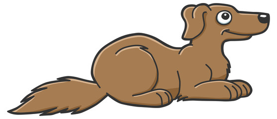 illustration of a cute brown dog