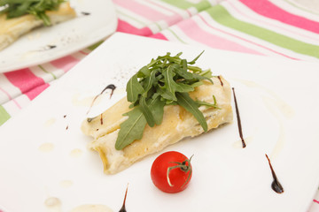 Cannelloni with pork and  ricotta cheese