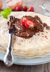 crepes mit schokocreme