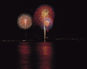 fireworks over Han River