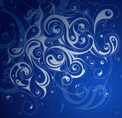 Decorative abstraction with floral elements