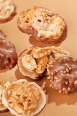 chocolate sweets with almond