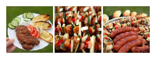 kiełbasa szaszłyk mięso kurczak grill kiełbasa karkówka © JoannaTkaczuk