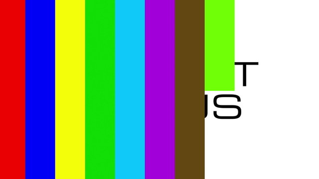 Modern countdown with ColorBars and Calibrating symbols