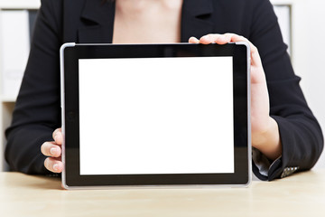 Touchscreen eines Tablet Computers
