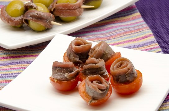 Tomate y anchoas