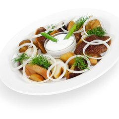 white mushrooms pickled