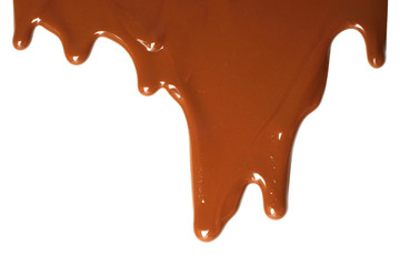 Melted milk chocolate flow