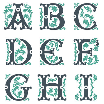 vintage alphabet. Part 1