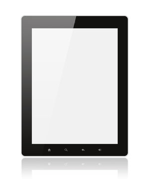 Tablet PC isolated on white background