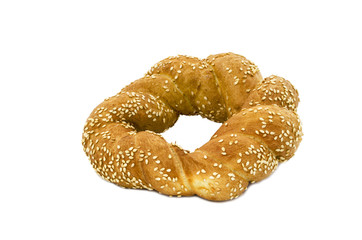 Challah isolated on white background