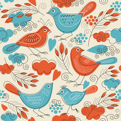 seamless pattern with birds