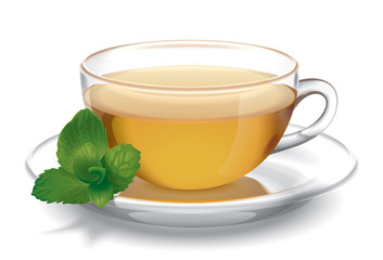 Cup of tea with mint