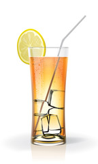 fresh cocktail with ice