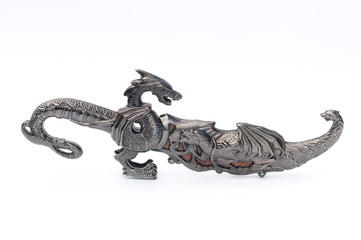Ancient souvenir dagger on a white background