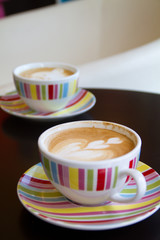 cup of latte art coffee