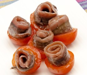 Tomate y anchoas