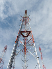 Fototapeta na wymiar Telecommunication towers