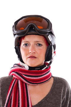 Snowboard Helm mit Brille