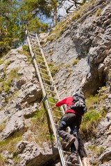 Klettersteig in den Alpen