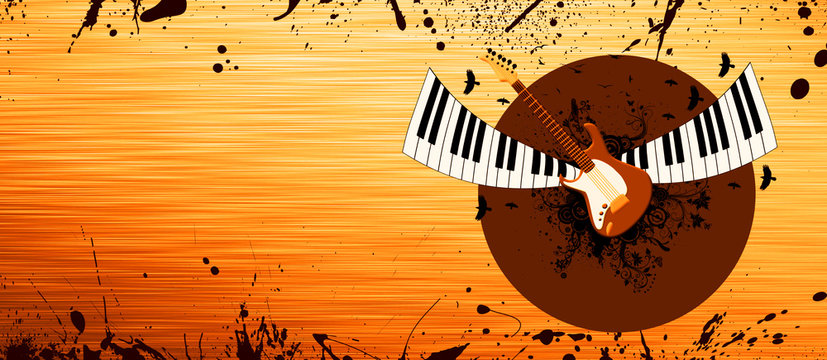 Piano and guitar background