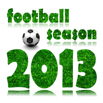 Football 2013 on a White Background