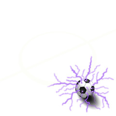 Creative Soccer ball on the white bakcground