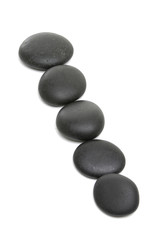 several black arranged stones