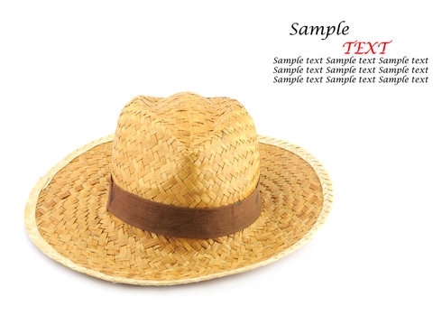 Straw Hat isolated on white background