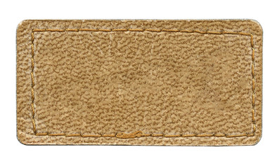 leather label