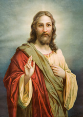 Kopia katolickiego wizerunku Jezusa Chrystusa - obrazy, fototapety, plakaty