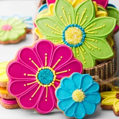 Foto auf Leinwand Flower cookies © Ruth Black