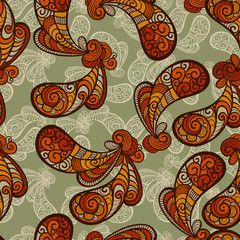 Fototapeta premium Vector Seamless Paisley Pattern