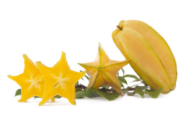 Fototapeta premium Starfruit, carambola isolated on white background