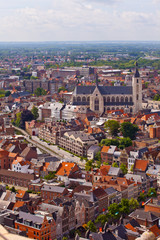 Fototapeta na wymiar View of the city of Malines (Mechelen)