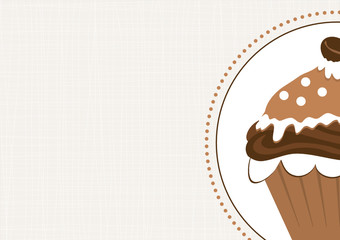 Muffin mit Schokolade und Kaffee