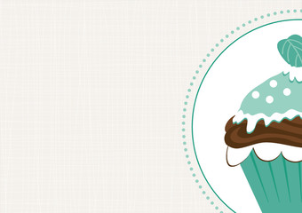 Muffin mit Schokolade und Minze