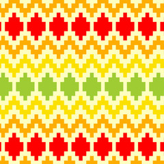 Colorful abstract ethnic geometric pattern, vector