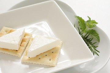 cream cheese on biscuit for bistro food image