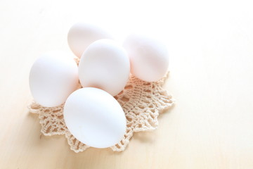 Freshness egg in white color